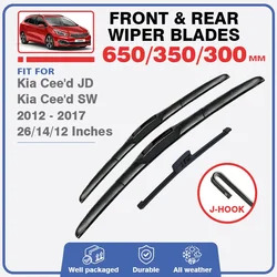 Front Rear Wiper Blades For Kia Ceed Cee d JD SW 2012 - 2017 Windshield Windscreen Accessories Window Silicone Original Cover