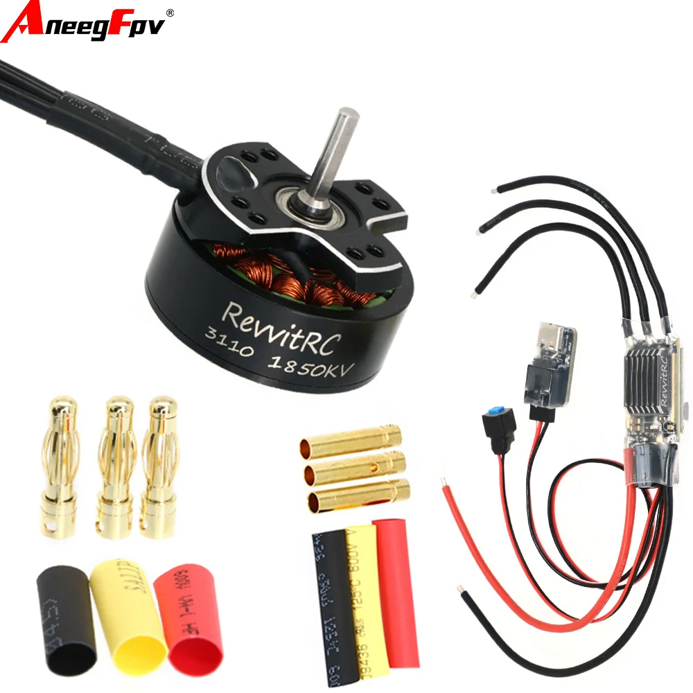 RevvitRC H3110 Brushless Motor 2250KV 1850KV  2-4S 14-Pole with 3.17mm Shaft for RC 1/10 Car APE32 AM32 ESC 50A 3-6S 32-bit