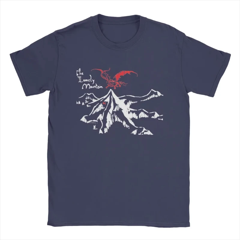 T-Shirt manches courtes pour hommes, 100% coton, Vintage, Lonely Mountain, The L-Lords Of The R-Rings, Mordor, grande taille