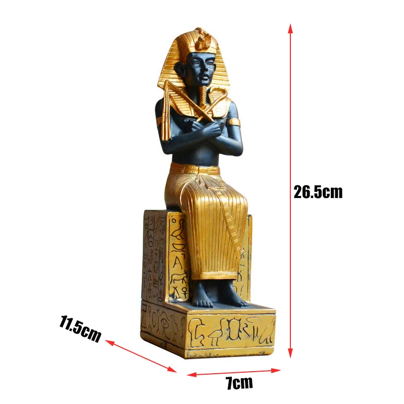 

Resin Ancient Egyptian Pharaohs Statue Model Egyptian Pyramid Tourist Souvenir Home Room Office Desktop Decoration Accessories