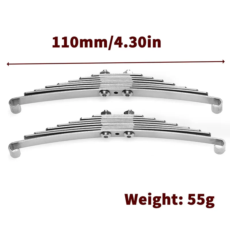 2pcs Metal Suspension Spring Plate Front Rear Leaf Spring Hanger for 1/14 Tamiya RC Dump Truck SCANIA 770S VOLVO BENZ LESU Car