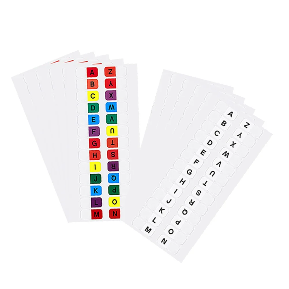 

Alphabet File Guides 10 Sheets Color Page Markers Small Sticky Tabs for Notebooks Books Reading Progress Classification