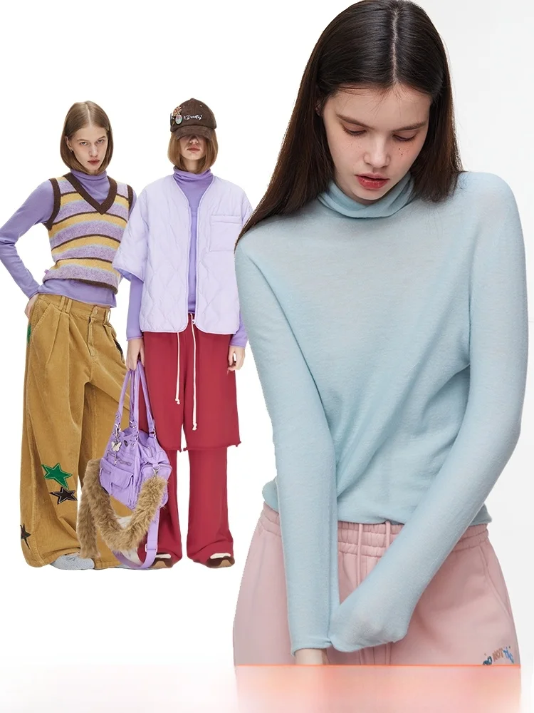 

DNT Soft Long Sve Верхний Ne Свитер Женский Топ Универсальный Простой Sle Осень Зима Вязаный Шерстяной Прямого Крея Для Комфорты...