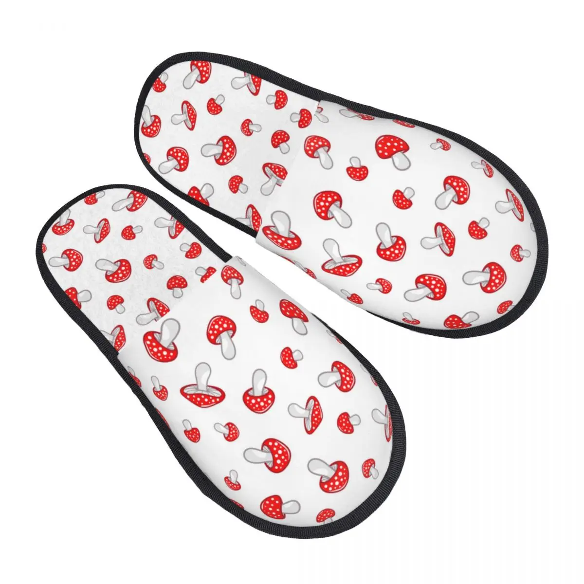 

Mushroom Seamless Pattern Guest Slippers for Bathroom Women Custom Print House Slipper