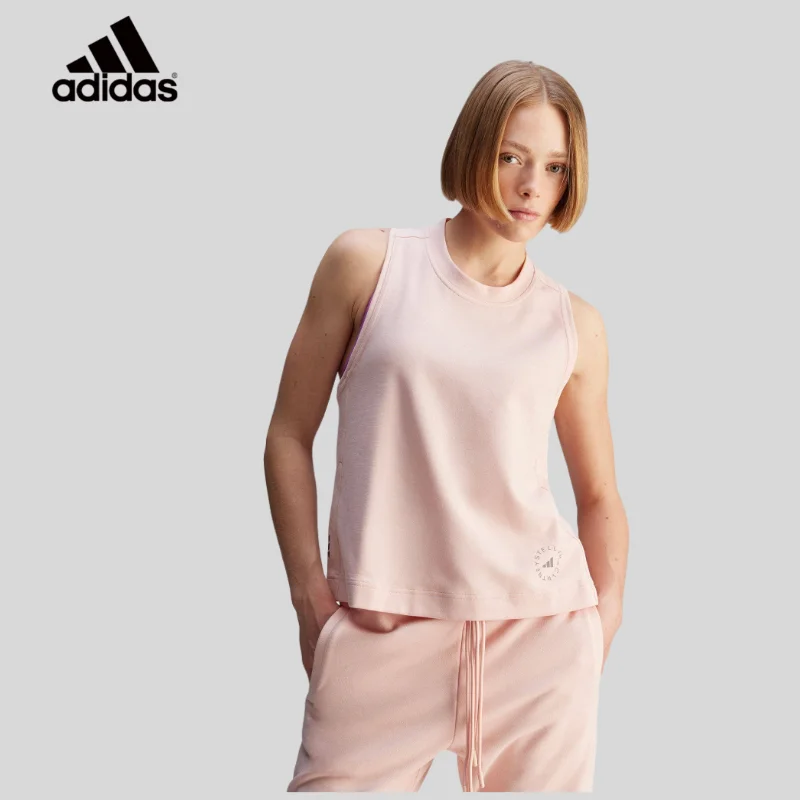 Camiseta Deportiva sin Mangas, Chaleco Deportivo Adidas Stella para Mujer, Cuello Redondo, JI5177
