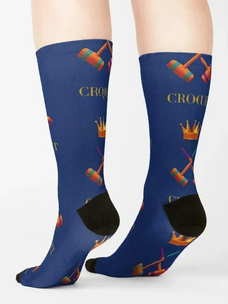 Croquet mallets and crown Socks christmas gifts snow heated Crossfit Socks Men's Women's