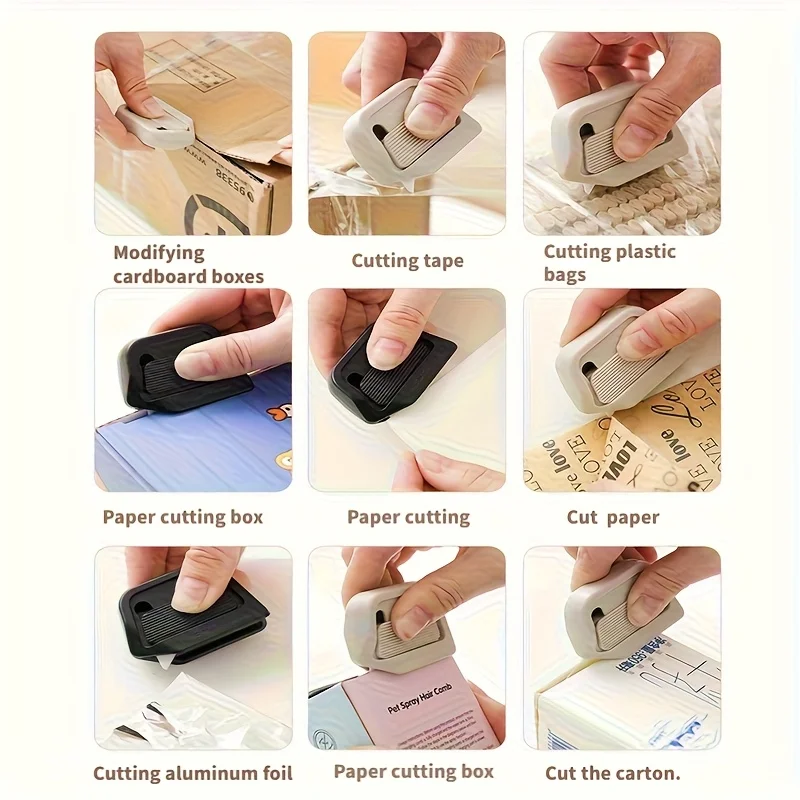 New Automatic Retractable Mini Ceramic Safety Box Cutter - Magnetic Blade (Rustproof, Scratch-Resistant) with Non-Slip Grip