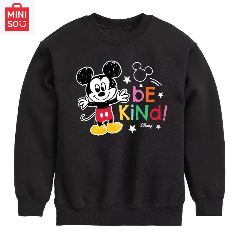 

Disney Cute Mickey Mouse Series Men's Women Hooded Sweatshirt Pullover Top Autumn Winter Fleece Oversize O-Neck Unisex Clothing