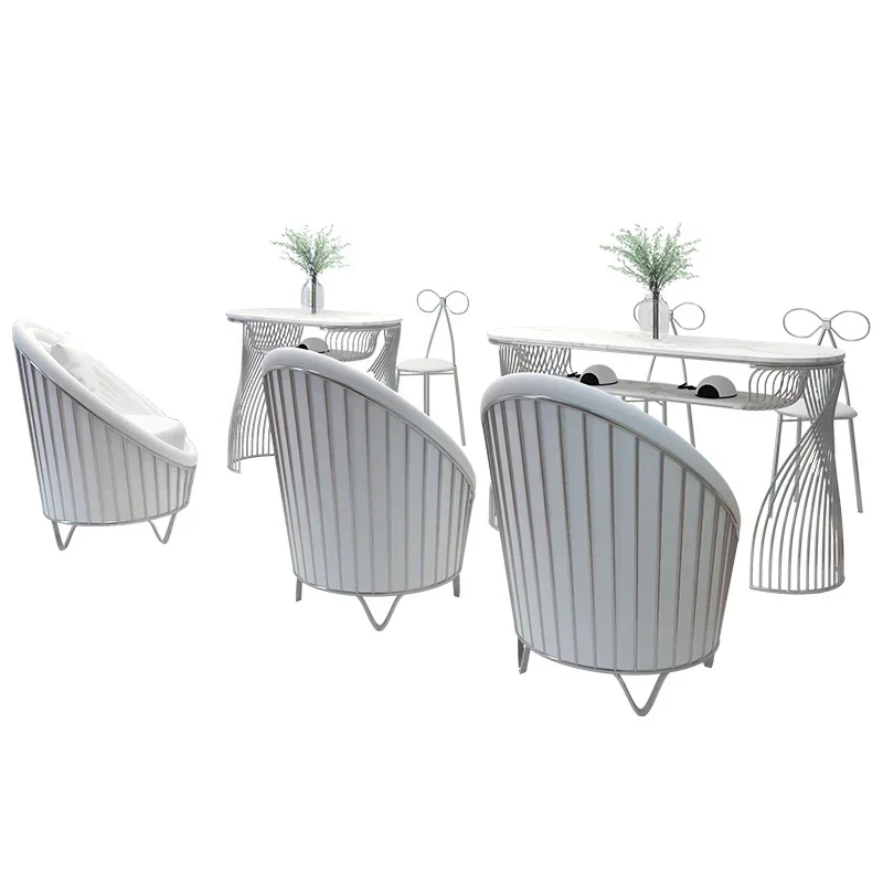 Modern Minimalist Japanese Suit Online Celebrity Store Silver Nail Table Single and Double Special Double Nail Table