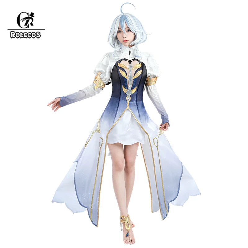 

ROLECOS Focalors Cosplay Costume Game Genshin Impact Focalors Women Party Uniform Halloween Focalors Outfit Suit Fullset