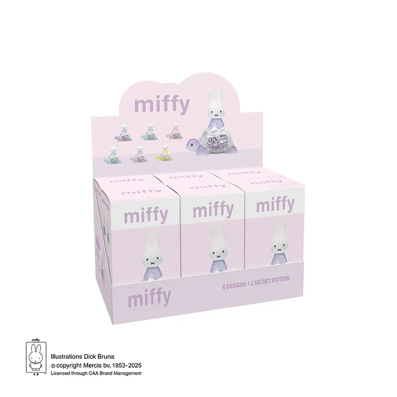 Ornement de bureau Original, nouvelle série tortue Miffy, boîte aveugle, figurine périphérique de dessin animé Kawaii, poupée, jouet cadeau