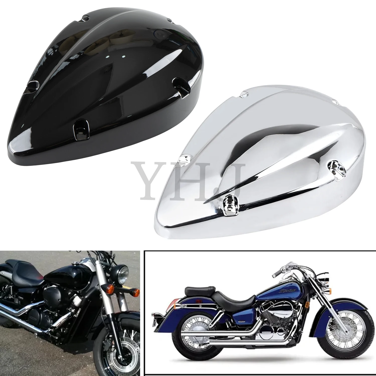 

Air Cleaner Intake Case Cover Air Filter Cover For Honda Motorcycle Shadow 750 VT750C Aero VT750C2 Spirit Phantom Black/Chrome