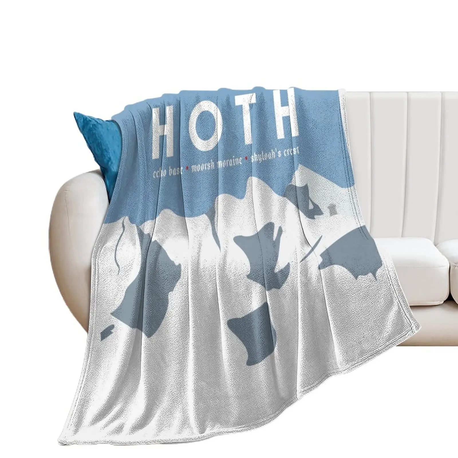 

Galactic Travel - Hoth Throw Blanket Plaid funny gift Soft Beds Bed Blankets