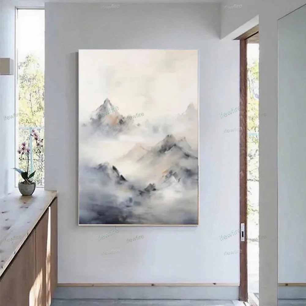 

Artist Hand-painted High Quality Modern Abstract Green Landscape Oil Paintings on Canvas Textured Knife Green Tree Oil Painting