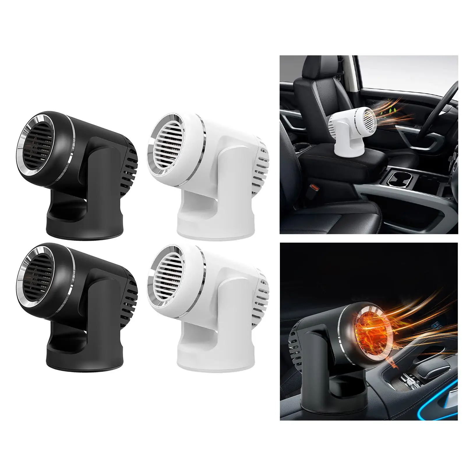 Car Heater 2 in 1 Cooling Fan Air Heating Fan Fast Heating Plug Lighter Windshield Defroster 150W Car Defogger for Vehicle