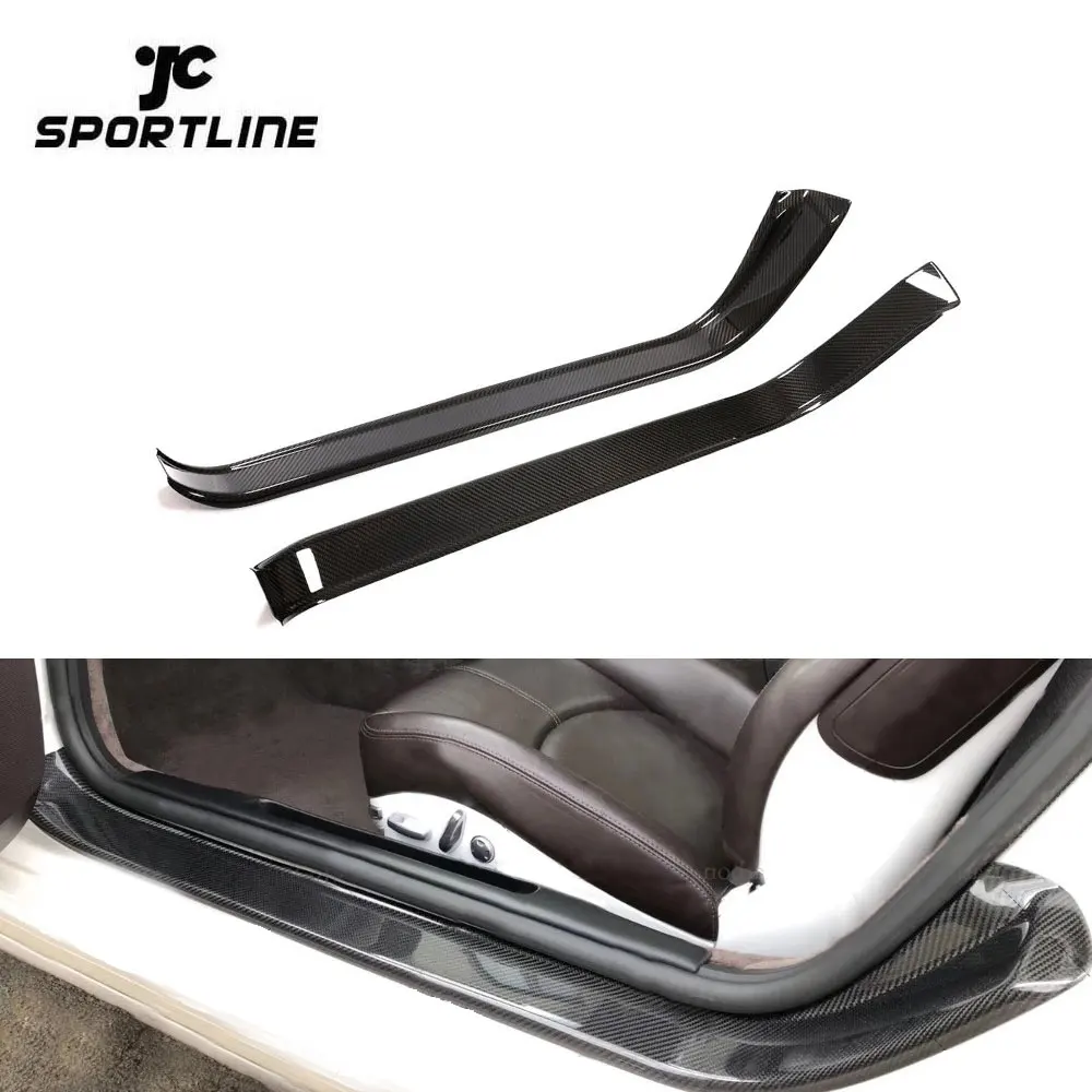 

997 911 Dry Carbon Fiber Side Door Sill Trims Racing Threshold For Porsche Carrera S 4S Turbo S GT2 GT3 Targa 4S 2005-2011