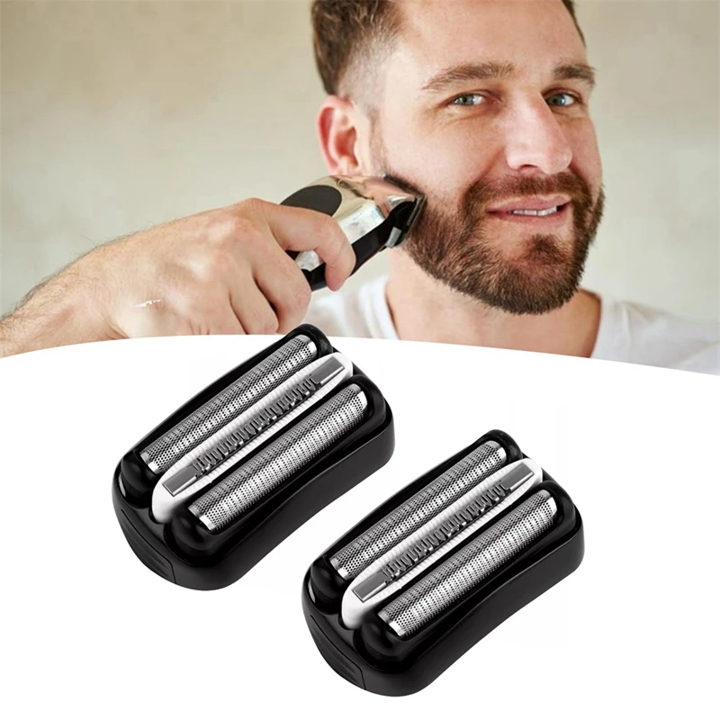 ABKP-2Pcs Replacement Shaver Foil Head Part Cutter For Braun Razor Blade 32B 3 Series 300S 301S 310S 320S 330S Razor Shaving