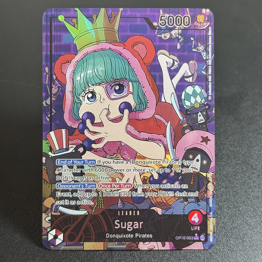 Anime OPCG Collection Game Cards Yamato Sugar Roronoa Zoro Marco Edward.Newgate Gecko Moria Color Flash Card Textured Child Gift