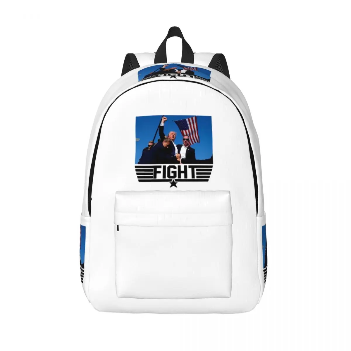 Support Trump Fight Backpack for Men Women School Hiking Travel Daypack 2024 President Trump Laptop Shoulder Bag Durable