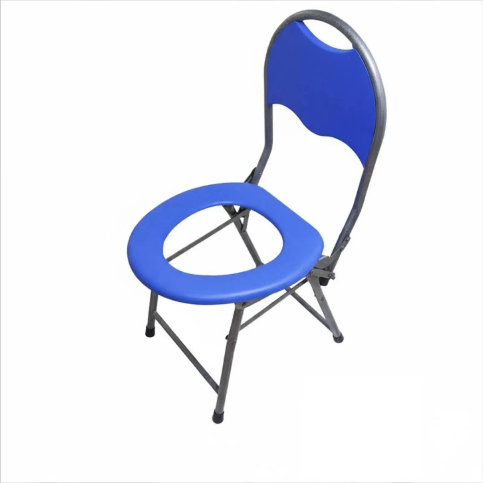 Compact Folding Toilet Chair with Warming Cushion Comfy Recliner Chair for Home Room Assistance