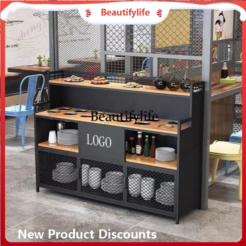 F150 restaurant small material table Self-service multi-layer side cabinet Seasoning table Commercial hotel restaurant Sauce