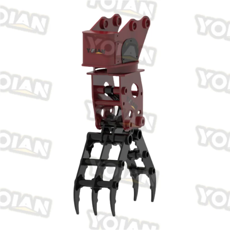 YOIAN Construction Machinery Parts Excavator Loader Grid Skeleton Bucket with Attachments Forks Grapple Bucket