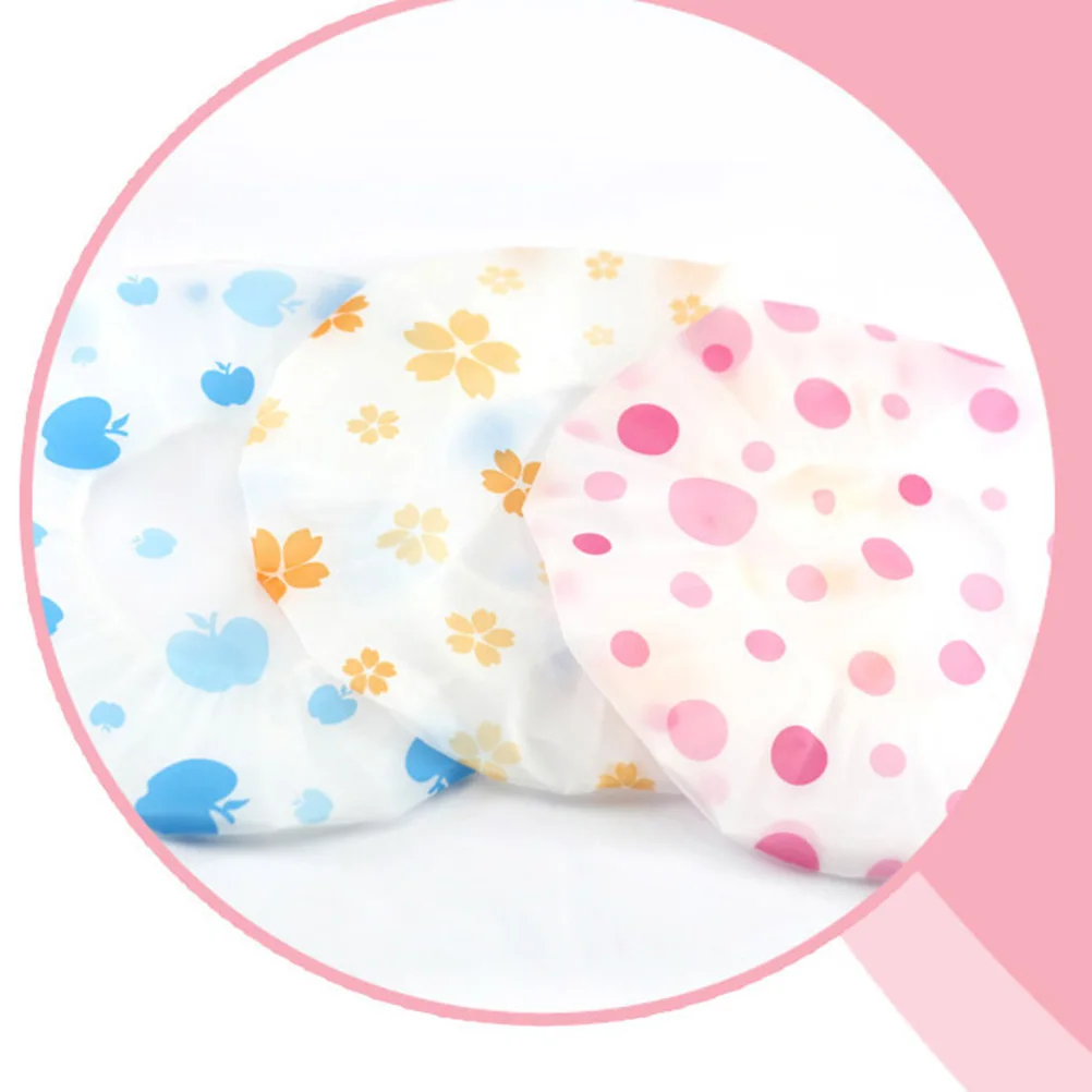 

24Pcs Waterproof Shower Cap Bath Hat for Women Reusable Lining Elastic Foldable Hair Protection Bathing