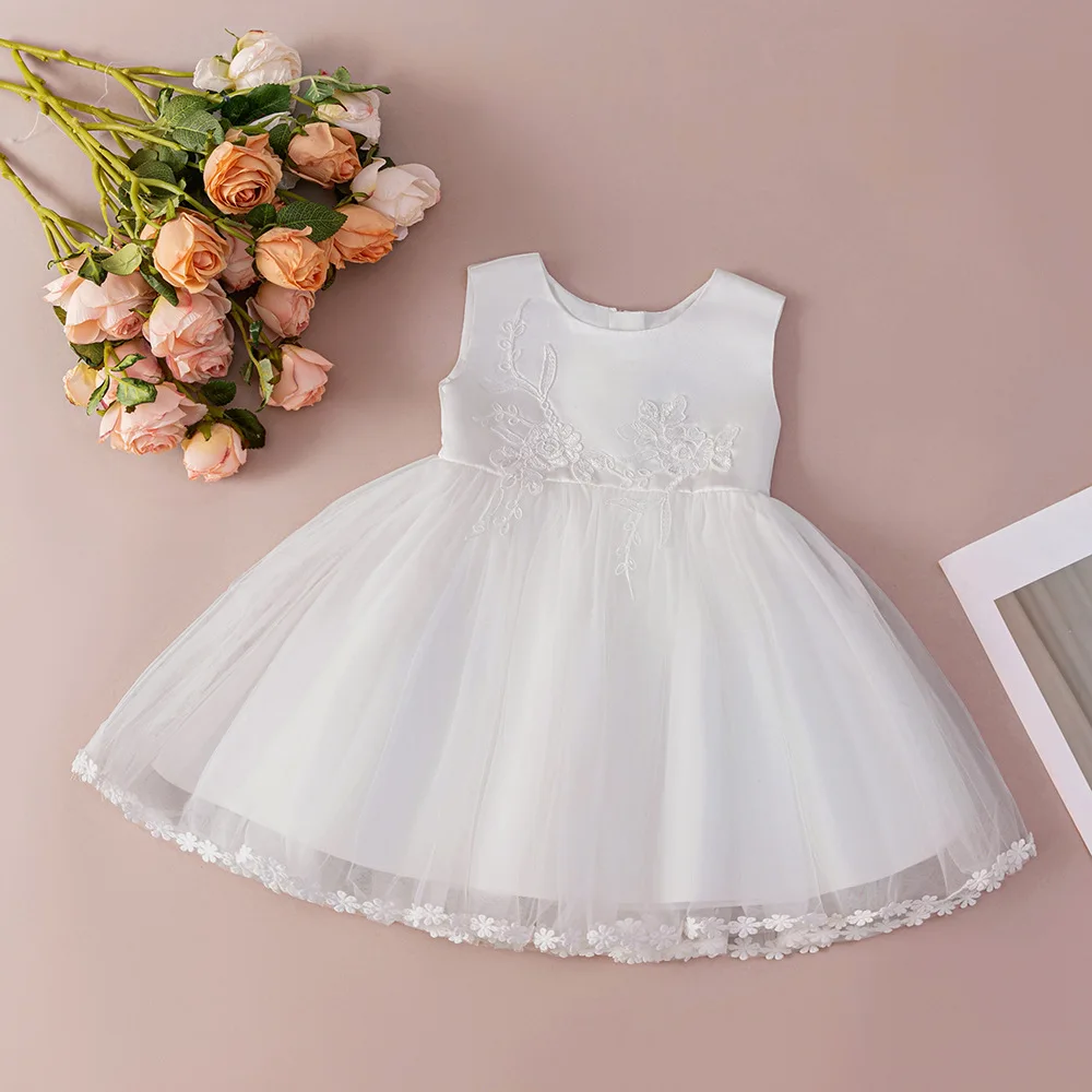 

HETISO платье с цветочным узором для маленьких девочек, новая коллекция, модное элегантное кружевное платье для девочек, детское атласное платье без рукавов для дня рождения