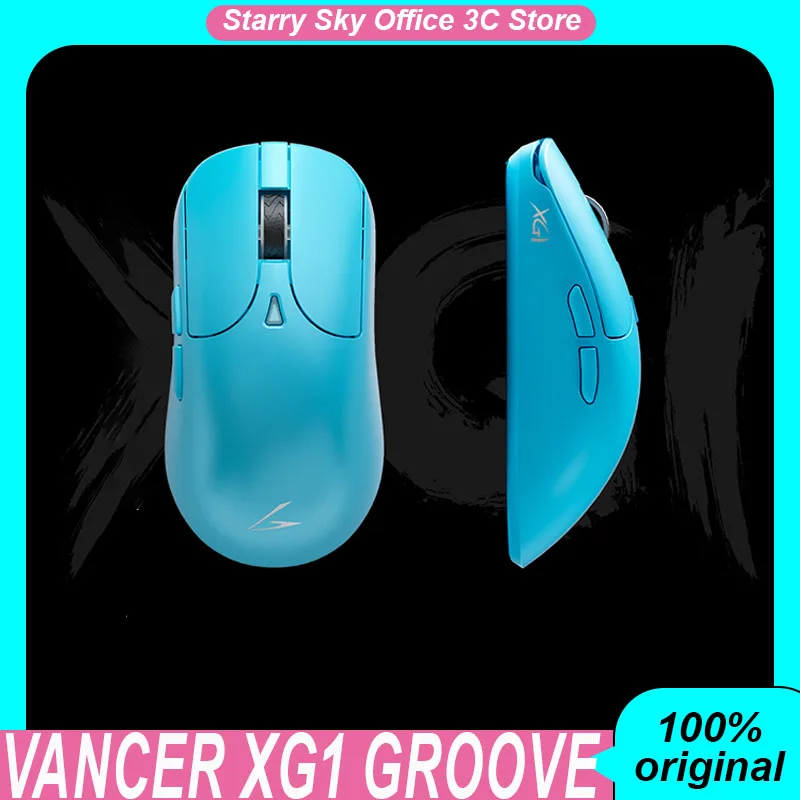 VANCER XG1 GROOVE Wireless Mouse Tri-mode Bluetooth Paw3395 8k Low latency Ergonomics Customized Gaming Mouse Laptop Accessories