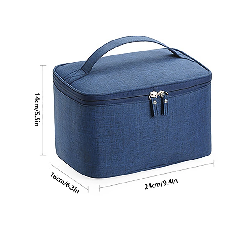 1pc Business Trip Men\'s Toiletry Bag Double Layer Large Capacity Cosmetic Bag Oxford Cloth Storage Bag Portable Handbag