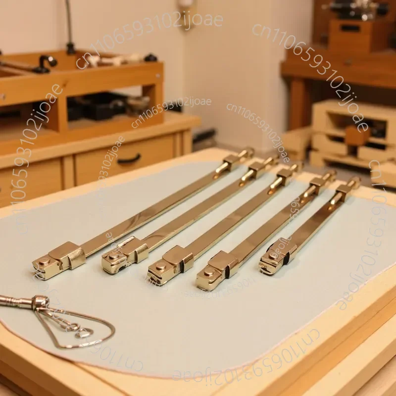 Violin/Cello Repair Tools: 5 Plate-Style Brass Center-Seam Clamps for Top/Back Panel Repairs