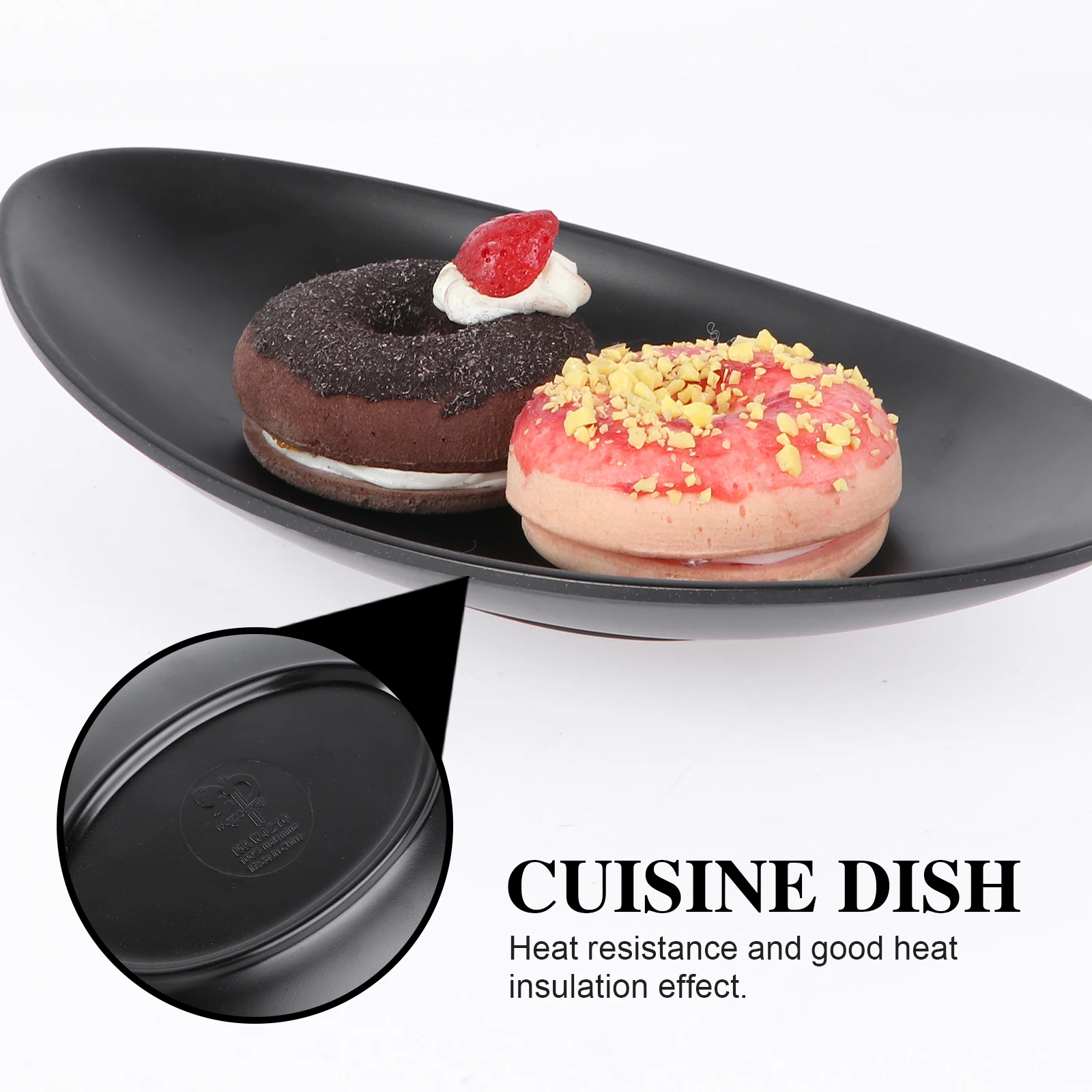 

Boat Shape Plate Melamine Sushi Boat Tray Heat Resistant Non Breakable for Home Kitchen Restaurant Hotel Bbq Bar Ktv