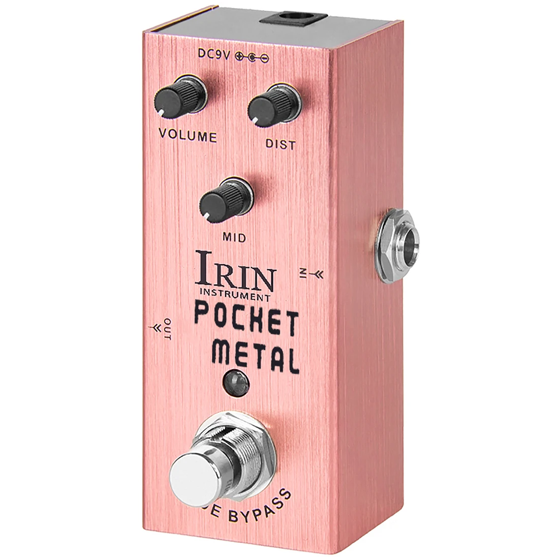 IRIN AN-04 POCKET METAL Distortion Pedal Guitar Effects Pedal Drive Mid Tone True Bypass Electric Violao Guitar Bass Accessories