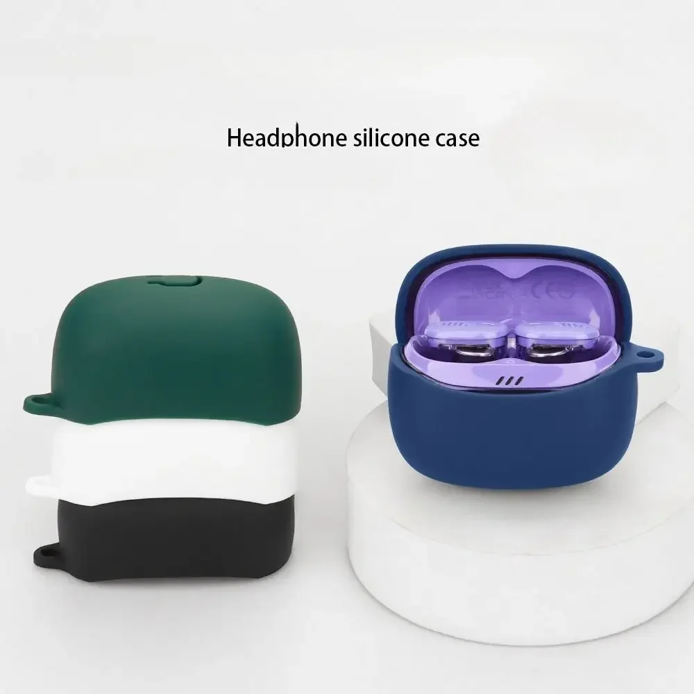 Auroras for JBL Tune Buds 2 Full Cover Solid Color Earphone Case Shockproof Silicone Headphone Cover JBL Tune Buds 2 buds