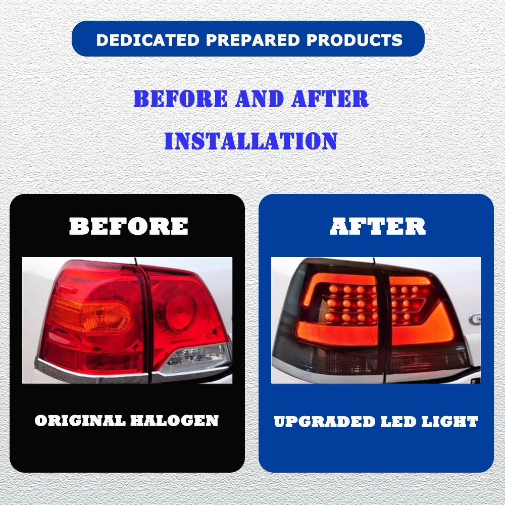 Hot LED Tail Lights for TOYOTA Land Cruiser LC200 07-15 led DRL Car Taillights Assembly Signal Auto Accessories Modified Lamp
