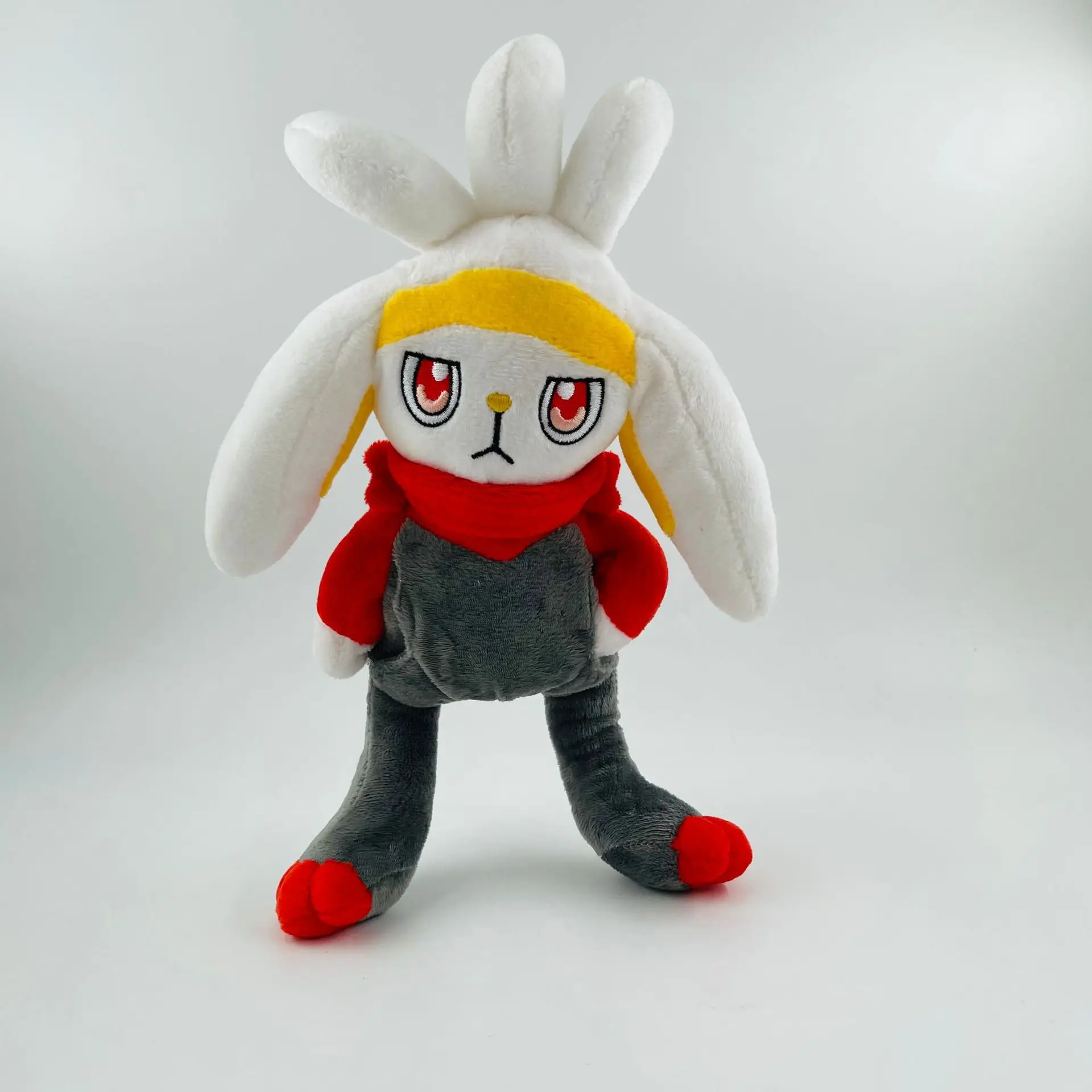 

28cm Pokemon Cartoon Anime Scorbunny Evolution Version Raboot Pillow Doll Ornament Birthday Gift Kawaii Animal Hobby Collection