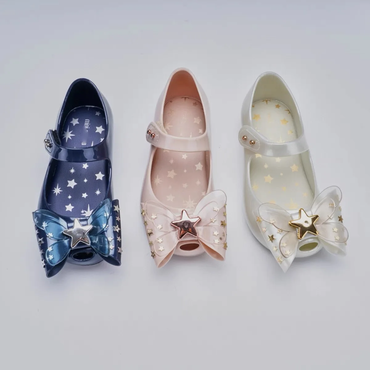 

Mini Melissa New Style Princess Spring Jelly Shoes Bowknot Girl Fashion Soft Sandals Kids Classical Soft Sole Beach Shoes