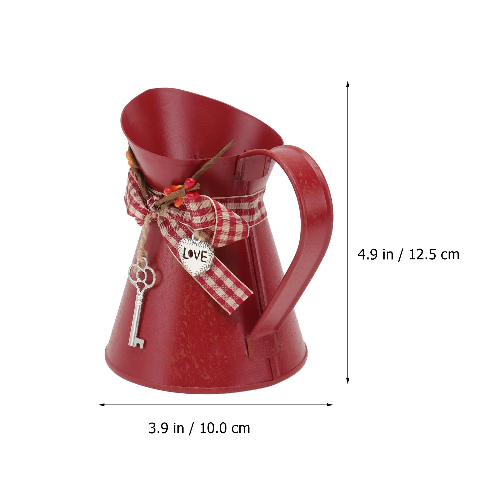 Tin Bucket Flower Pot Rustic Decor Iron Plant Decorate Garden Container Planter