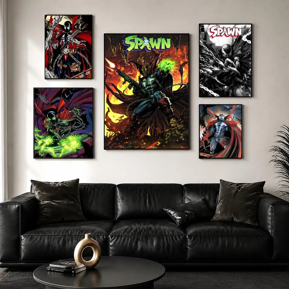 Anime S-Spawn Comics Poster Perfect Sticker Self Adhesive for Office Home Theater Wall Art Decor Fancy Gift
