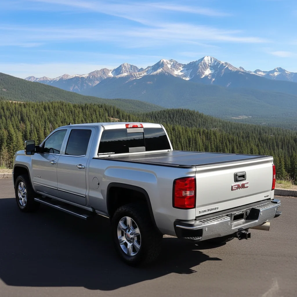 Retractable Manual Quad-Fold Hard Tailbox for T8 T9 Silverado Aluminum Alloy Waterproof Locking No-Drill 1 Year Warranty