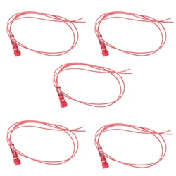 Lámpara de señal piloto con indicador de neón, luz roja, cables AC 250V W2, 5 unidades