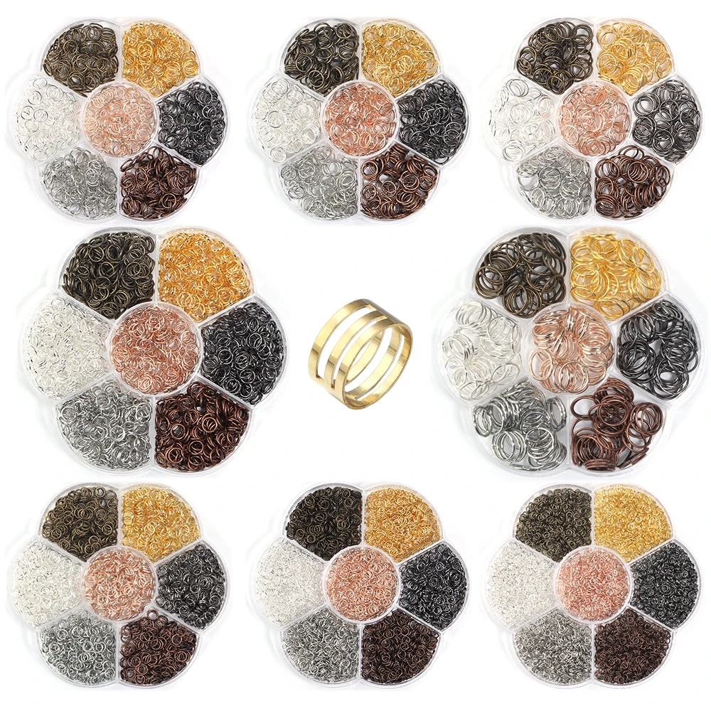 1 صندوق الانتقال خواتم الحديد حلقة واحدة الانتقال المفتوح خواتم موصلات لصنع المجوهرات عقد دي اي واي أساور اكسسوارات بالجملة #2