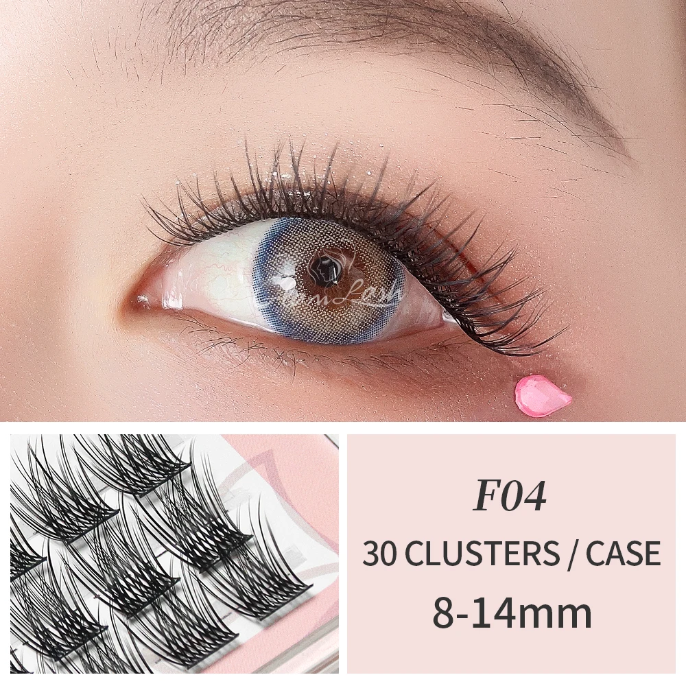 GLAMLASH Makeup Individual C/D Cluster EyeLashes Grafting False Eyelashes Eyelash Extension Soft Natural False Lash Bunch