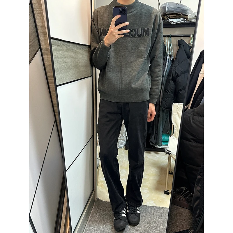 

Мужские джинсы Bla Soft Slim Fit Straight Leg: модные американские джинсы в стиле High Street, молодежные, из полиэфирного волокна, весна