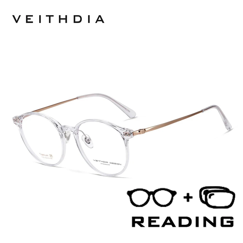 

VEITHDIA New Arrival Blue Light Blocking Reading Glasses Titanium TR90 Frame Polycarbonate Lens +1.00 +1.50 +2.00 +2.50 R7103