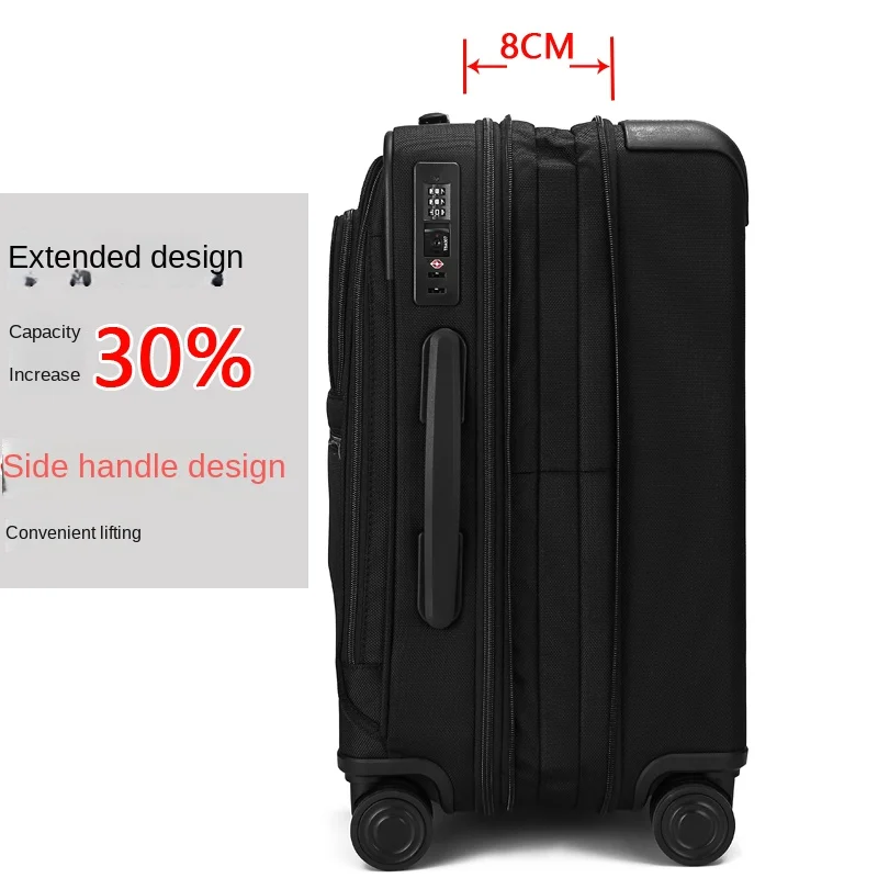 Suitcase Expandable Oxford Cloth Trolley Case Mute Universal Wheel Boarding Box Rolling Luggage