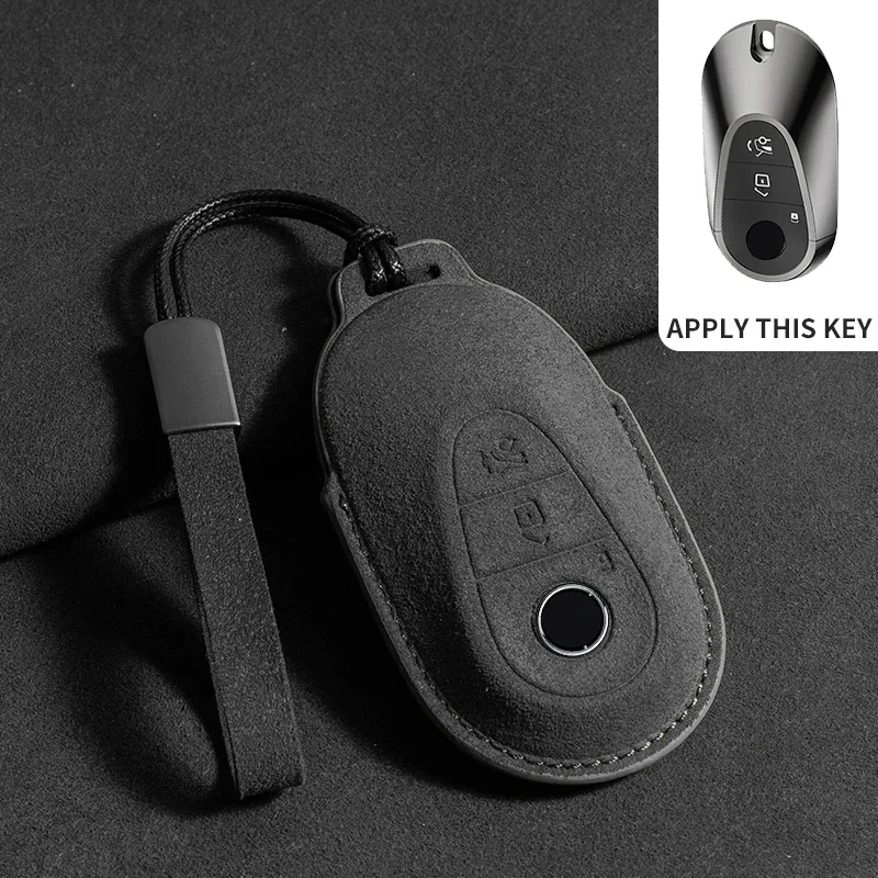 Wildleder Leder Auto Schlüssel etui für Mercedes Benz E Klasse W213 W205 E200 E260 E300 E320 Amg Cla 2018 2019 2020 Remote Fob Shell Fall