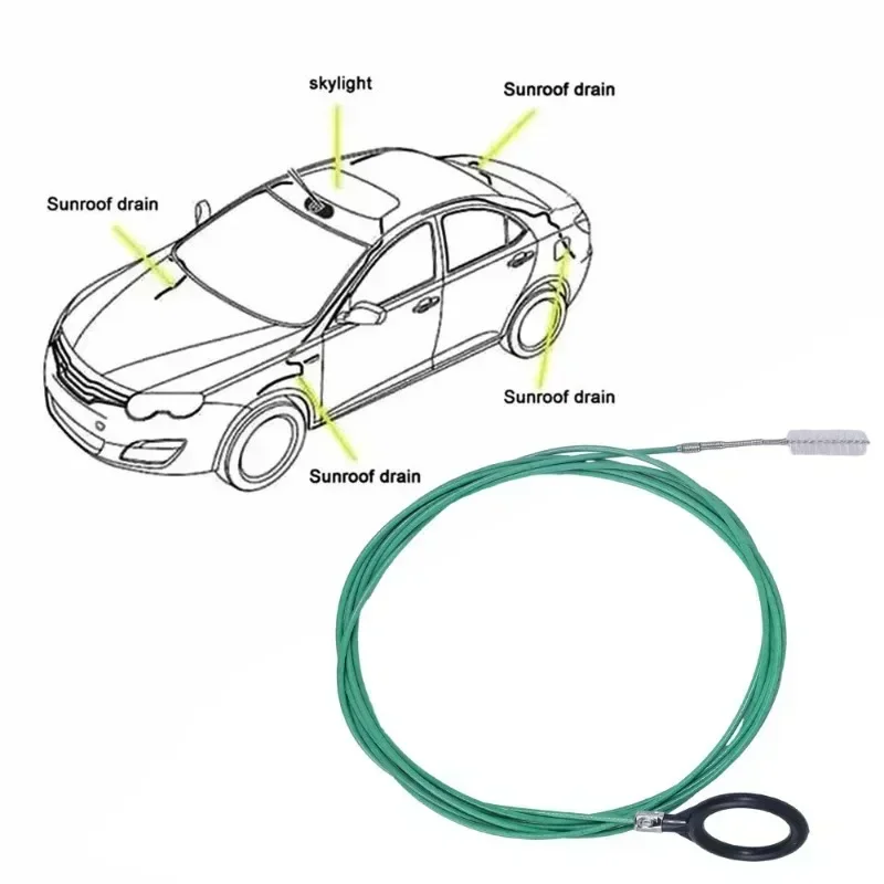 1/3pcs Sunroof Cleaning Brush Tool Accessories Sunroof Drain Brush Drain Hole Cleaning Brush Flexible Car Drain Dredging Machine