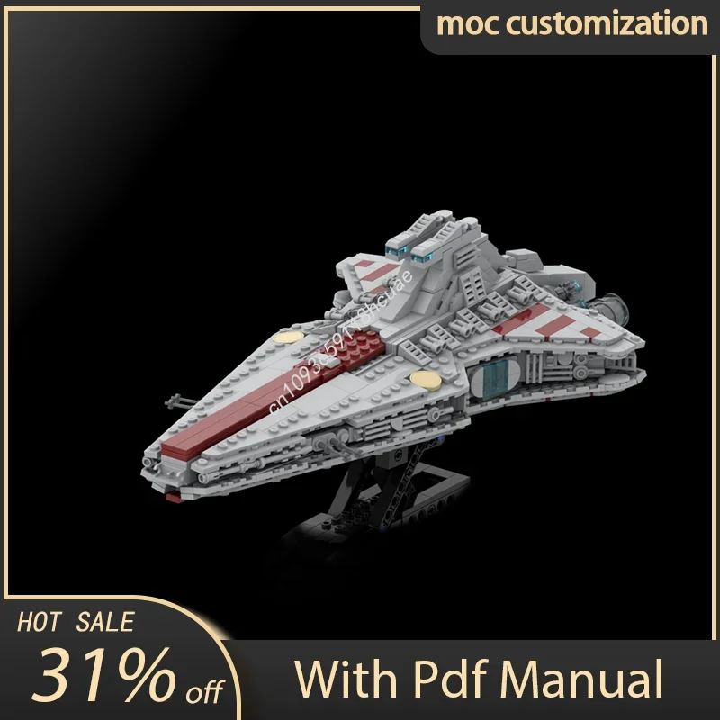 

908pcs Moc Star Battle NVenator Class Republic Attack Cruiser Model Building Blocks Brick Creative Assembly Educational Toy Gift