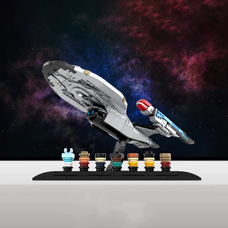 1050pcs MOC Science Fiction Movie (STAR BATTLE) USS Enterprise (NCC-1701-F) Brick Model Toys Creative Children's Holiday Gifts